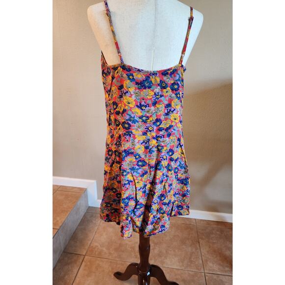 Kimchi Blue Women's Spaghetti Strap Slip Dress SZ Large Floral Boho - Picture 3 of 8